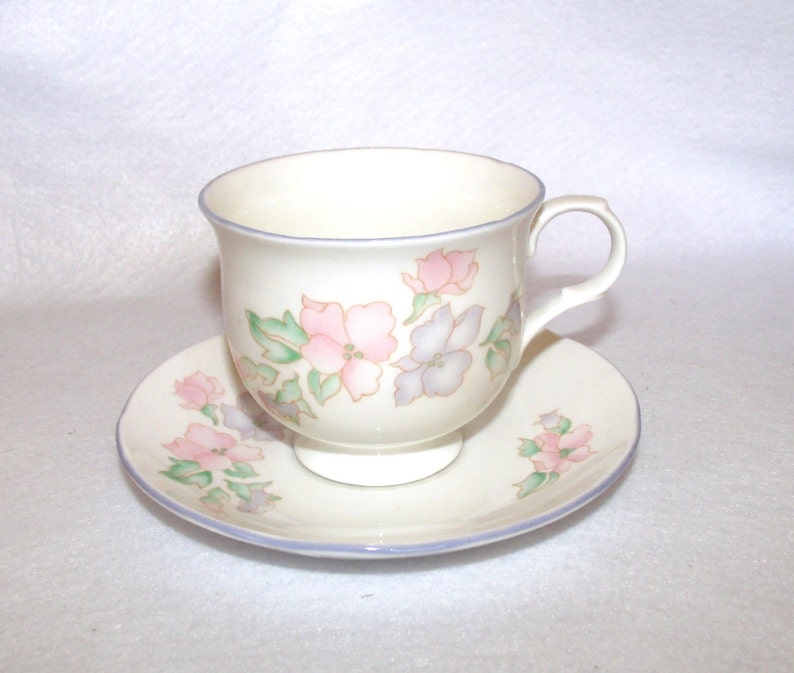 Sadler English China Teacup and Saucer Set Romance Pattern Etsy
