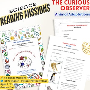 STEM Science Reading Activity | Animal Adaptations | Reading Comprehension & Science Journal | Printable PDF | Ages 7–12