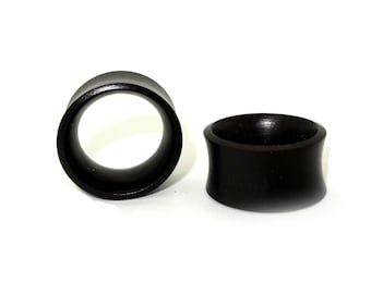 Hand Carved Horn Organic Gauges and Plugs,Plain Tunnels for Women and Men Body Piercing Jewelry For Ear Lobe