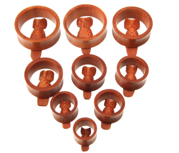 5mm JewelryVolt Organic Horn Hook Plugs with Star Inlay