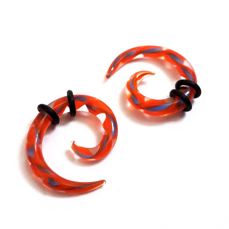 1 Pairs 316L Surgical Steel Double Flare Ear Tunnel Plugs Hollow Expander Stretc