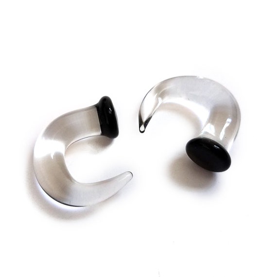 Glass U Shape Taper Ear Plug Stretcher Earring Body Piercing