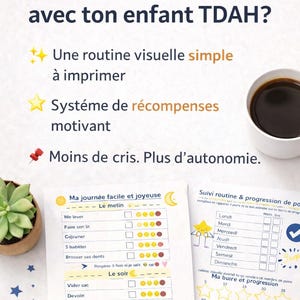 Ausdruckbarer Tagesablaufplan für Kinder – Organisation und Belohnungen – PDF ADHS