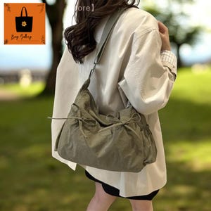 Quilted Puffer Shoulder Bag, Lightweight Nylon Hobo Purse, Cloud Style Tote