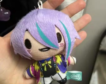 Anime Plush Keychain Doll | Purple Hair Kawaii Keychain | Cute Chibi Plushie Charm | Bag Accessory Gift 10cm