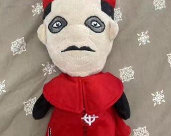 Papa Emeritus Plush Toy – Gothic Rock Inspired Doll, Red Robe Collectible 24cm