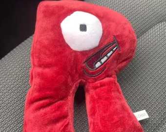Red Letter R Plush Toy | Cartoon Alphabet Stuffed Pillow, Kids Room Decor