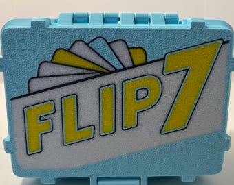 Flip 7 Card Box - 3D Printed Deck Holder - Custom Color Options - Card Game Organizer