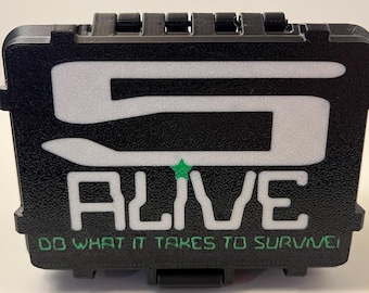 5 Alive Card Storage Box | Green, Black & White | Deck Organizer