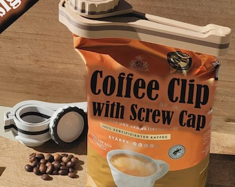 Airtight Coffee Clip with Screw Cap | Custom Colors, Two Designs