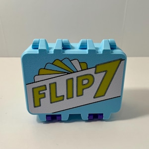 Flip 7 Card Box - 3D Printed Deck Holder - Custom Color Options - Card Game Organizer
