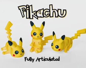 Mini Articulated Pikachu‑Inspired Figure - Cute Poseable Desk Buddy