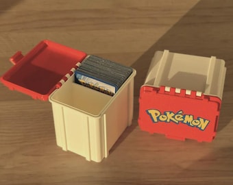 Pokémon‑Style Card Storage Box – 3D Printed Trading Card Holder • Two Sizes