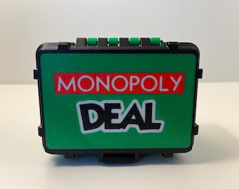 Monopoly Deal Card Game Box - Custom 3D Printed Storage Case - Gift for Monopoly Fans