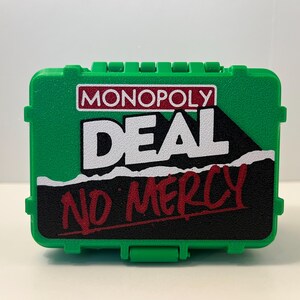 Monopoly Deal No Mercy Box - 3D Printed Card Storage Case - Custom Colors