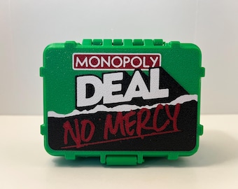 Monopoly Deal No Mercy Box - 3D Printed Card Storage Case - Custom Colors