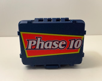 Phase 10 Vintage Logo Card Box | Deck Organizer | Game Night Case