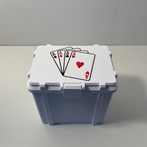 Playing Card Box – 1‑Deck or 4‑Deck Holder – Custom Colors - bicycle cards