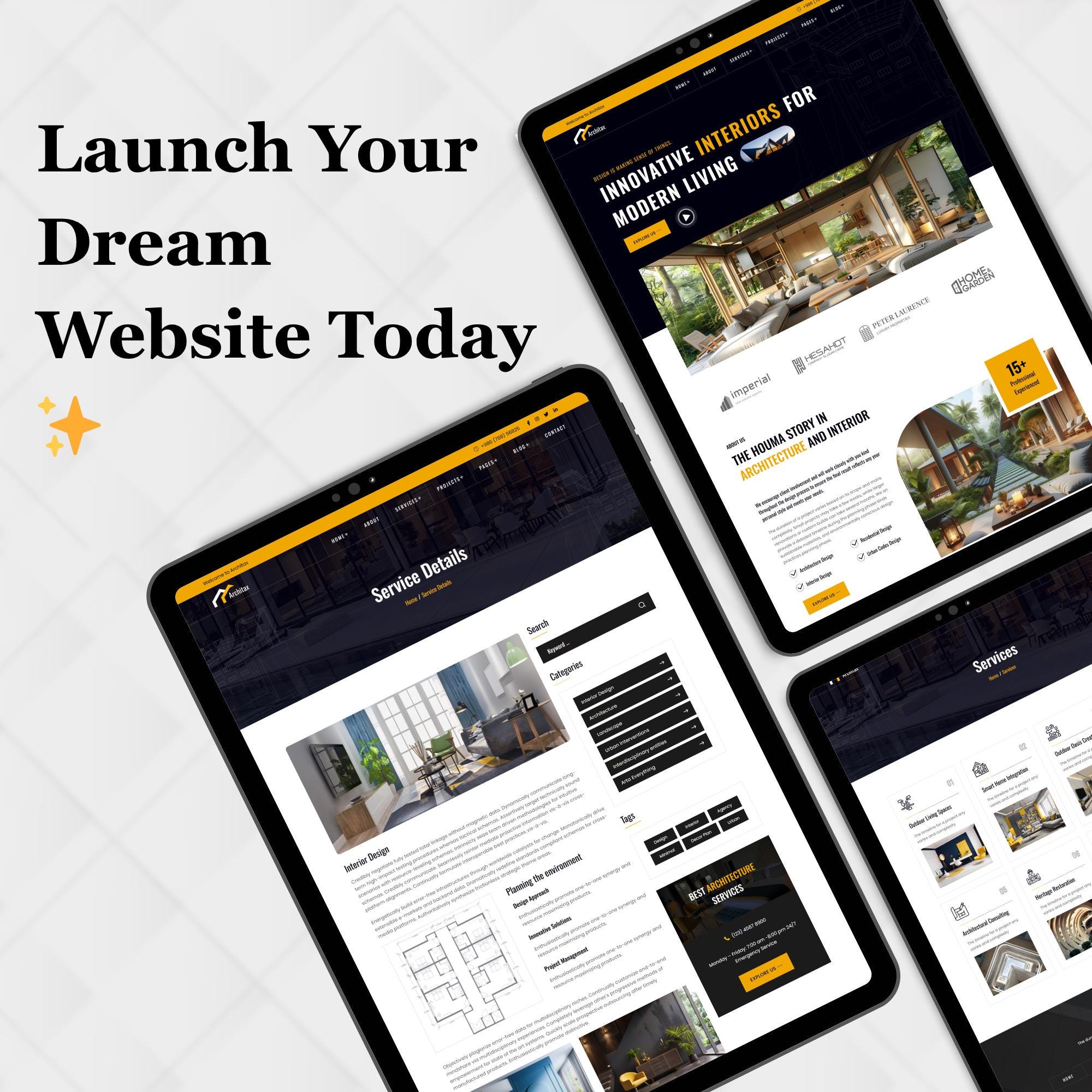 Wix Studio Website Template | Interior Design Architecture Business ...