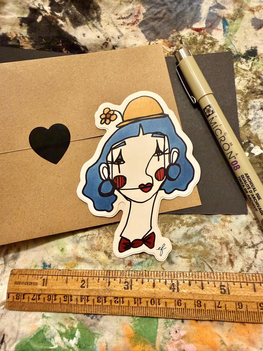 Lulus Sticker Lulu – One-line Art Waterproof Gloss Vinyl Sticker (3x4 In) - Etsy