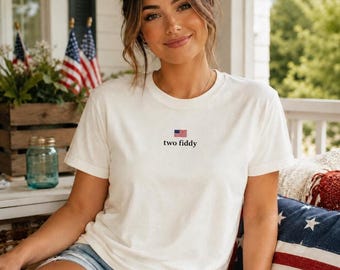 Two Fiddy Shirt, USA 250 Years Tee, Funny Patriotic Graphic Tee, 1776 2026 Shirt, 4th of july Gift, Comfort Colors, Independence Day