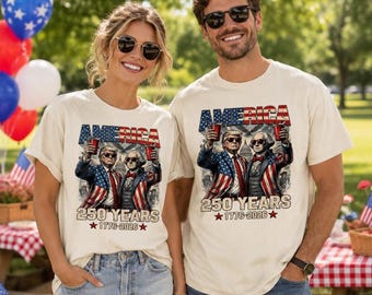 America 250th USA Anniversary Shirt, Funny Trump Washington Top, July Fourth Gift For Conservative Dad