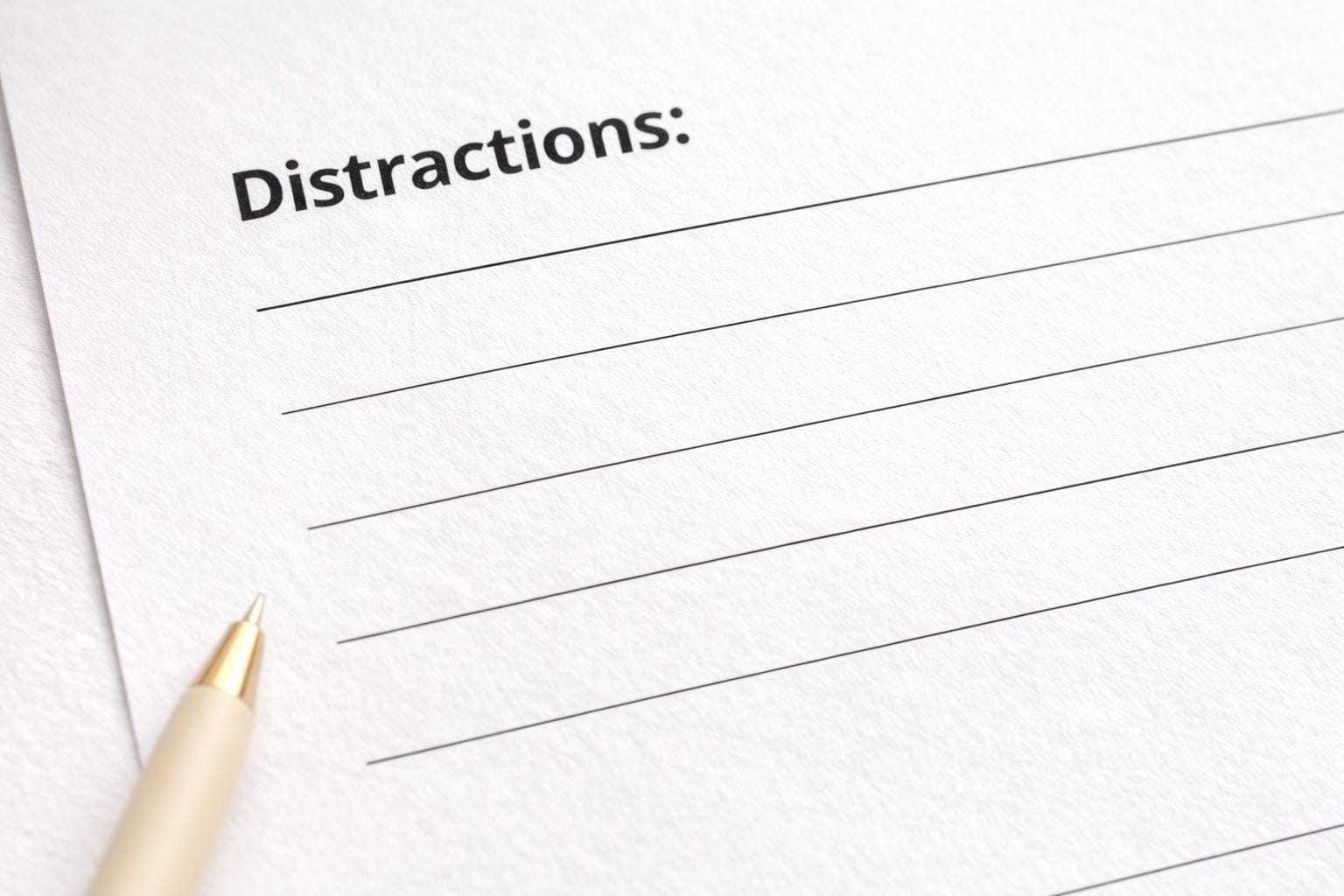 Distraction Log Printable PDF – Focus Tracker for ADHD | Minimal ...