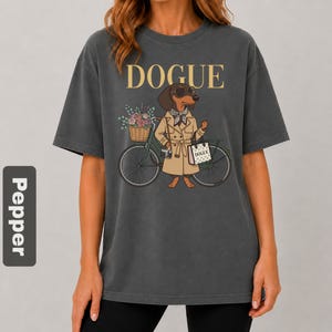 Funny Dachshund Shirt, Dogue Parody Tee, Comfort Colors Wiener Dog Tshirt, Cute Dog Mom Gift, Trendy Fashion, Pet Lover T-shirt image 7