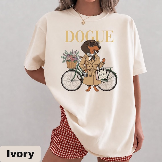 Funny Dachshund Shirt, Dogue Parody Tee, Comfort Colors Wiener Dog Tshirt, Cute Dog Mom Gift, Trendy Fashion, Pet Lover T-shirt
