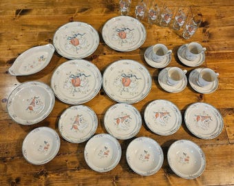 International Marmalade Goose Decor Cottagecore 28 Pc Dinnerware Set Japan
