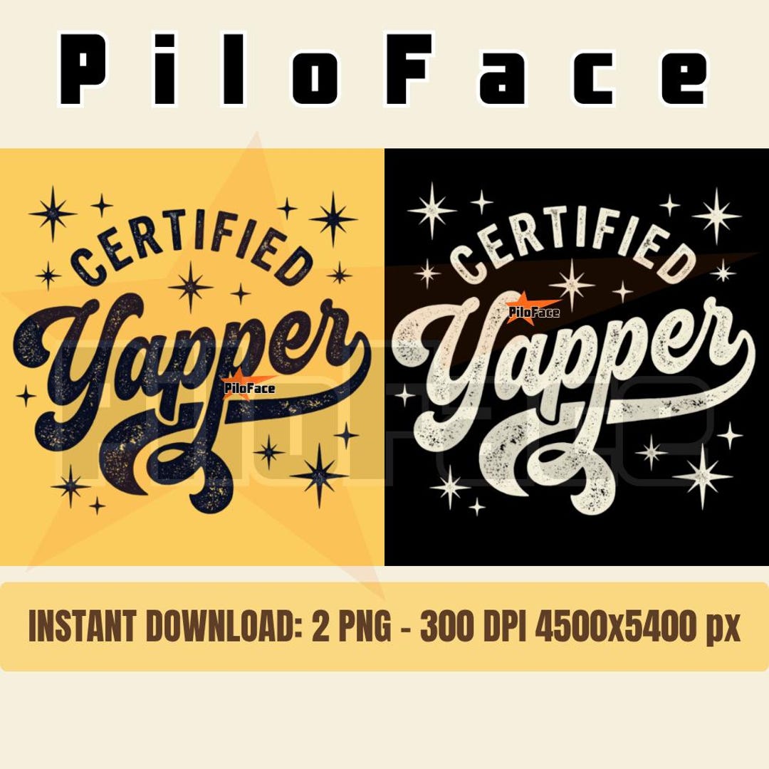 Yapper Design Certified Yapper PNG, Funny Introvert Humor PNG, Sarcastic Quote ...