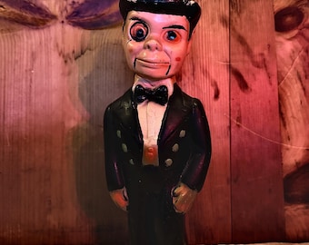 Vintage Charlie McCarthy Style Ventriloquist Dummy Figure 1950–1965 – 16.25