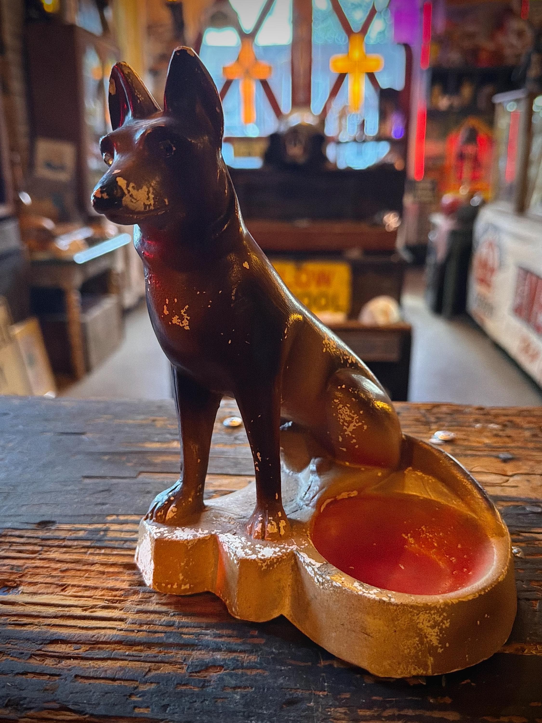 Antique Bulldog Chalkware - Etsy