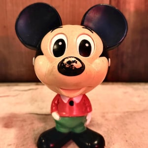 Vintage Working Mickey Mouse Pull String Talking Toy Figure – 1960s–1970s