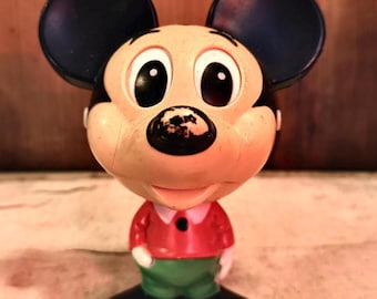 Vintage Working Mickey Mouse Pull String Talking Toy Figure – 1960s–1970s