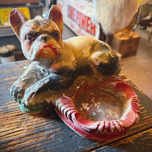 Vintage Chalkware Bulldog特大 Vintage Chalkware Bulldog - Etsy