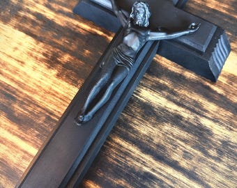 Antique Last Rites Crucifix Hidden Compartment Cross – Gothic Religious Decor