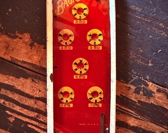 Antique Bagatelle Tabletop Pinball Game Made in U.S.A. 1930s-1940s Marble Toy