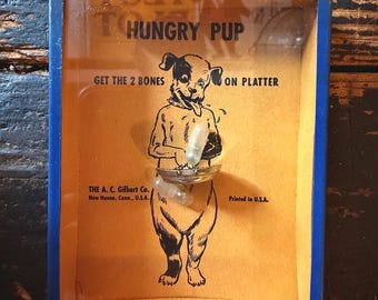 Antique A.C. Gilbert Hungry Pup Dexterity Puzzle Game New Haven CT 1930s-1940s