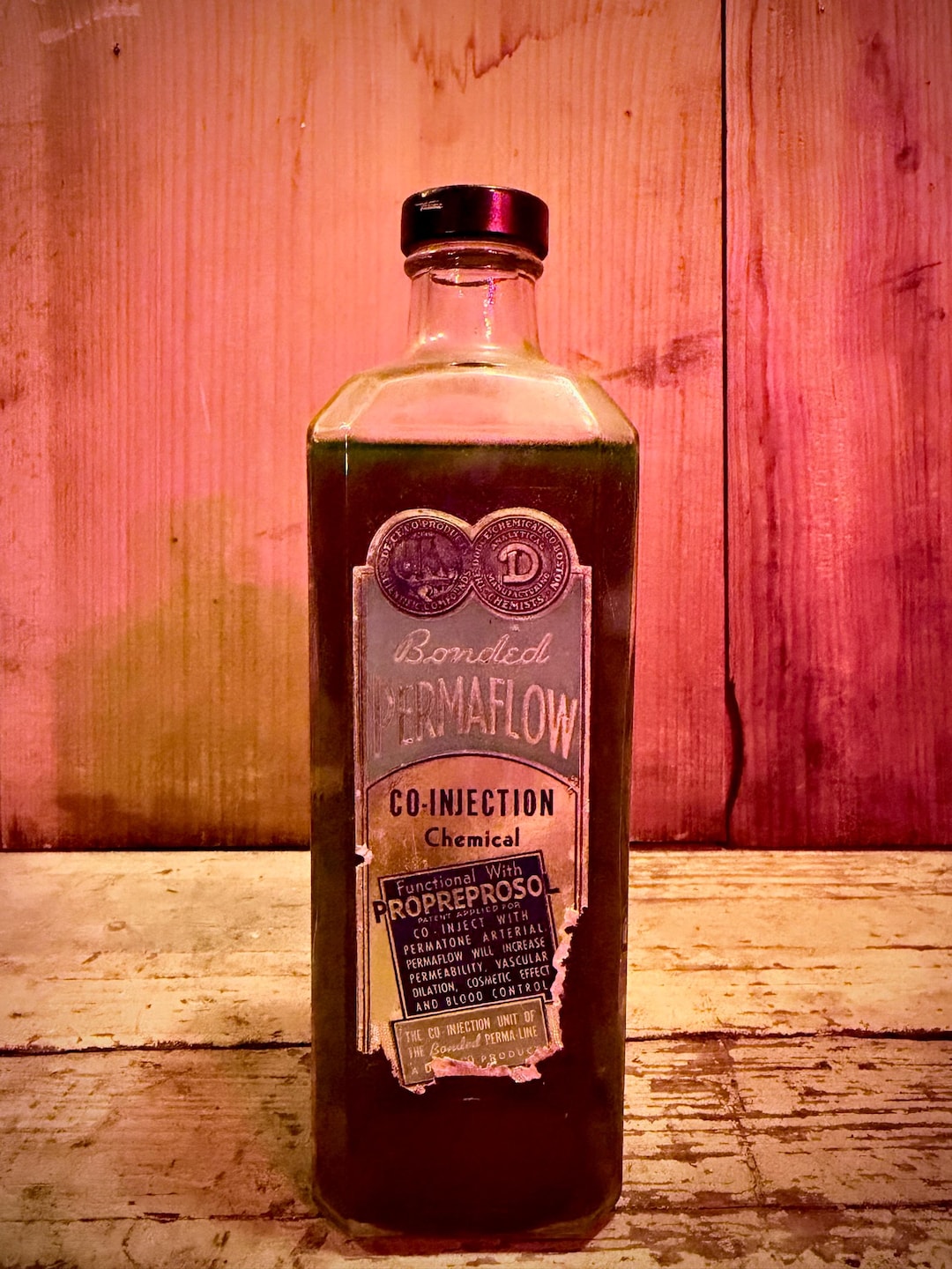 Vintage Dodge “permaflow” Co-injection Embalming Chemical Bottle ...
