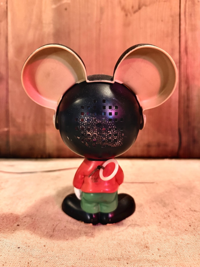 Vintage Working Mickey Mouse Pull String Talking Toy Figure – 1960s–1970s image 4