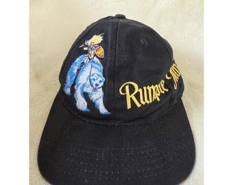 Vintage Rumple Minze Eisbär Viking 100 Proof Schwarz Gestickte Hut Kappe