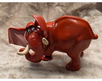 Vintage 1999 McDonalds Disney Tarzan Tantor Elefanten Actionfigur Röd stor