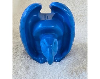 Figura vintage de 1984 da Fisher Price Adventure People, ave urubu azul, figura de ave necrófaga.