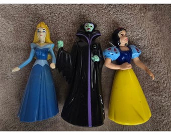 Vintage Disney Happy Meal Toy Lot Snow White Maleficent Aurora Sleeping Beauty