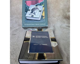 International Silver Co Onyx Jeweltone Photo Album 4x6 100 Photos Art Deco