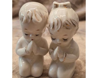 Vintage Salt- och pepparkar, keramik, förgylld, Japan