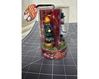 MSC International - Set di 3 tappi per bottiglie di vino natalizi con statuette di Babbo Natale e renne.