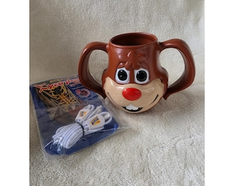 Vintage Nestle Nesquik Bunny Plastikbecher & Yankz No Tie Elastische Schnürsenkel Set