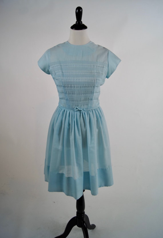 ヴィンテージ 1960 年代 ジュニア ヴォーグ ブルー コットン 